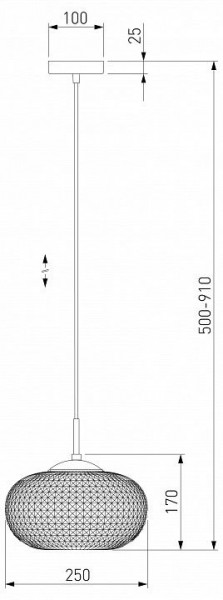 Подвесной светильник Eurosvet Gem 50262/1 темно-серый в Приобье - priobie.mebel24.online | фото 3