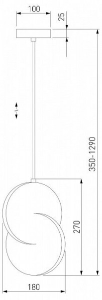 Подвесной светильник Eurosvet Lang 50225/1 LED черный в Приобье - priobie.mebel24.online | фото 3