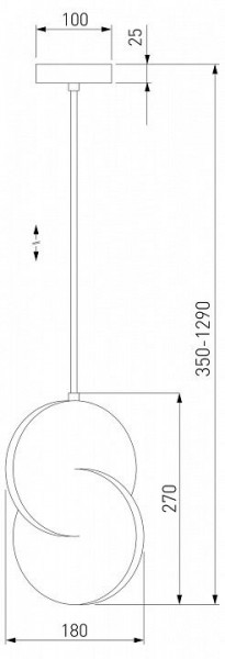 Подвесной светильник Eurosvet Lang 50225/1 LED хром в Приобье - priobie.mebel24.online | фото 3