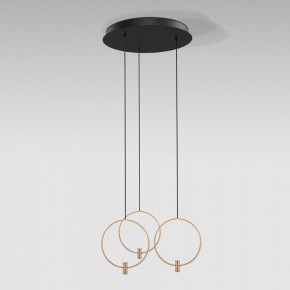 Подвесной светильник Eurosvet Layla 50257/3 LED черный/ латунь в Приобье - priobie.mebel24.online | фото
