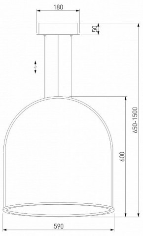 Подвесной светильник Eurosvet Over 90323/1 черный в Приобье - priobie.mebel24.online | фото 3
