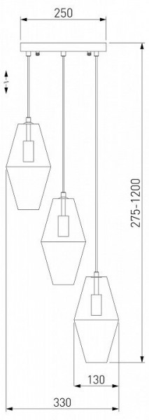 Подвесной светильник Eurosvet Prism 50236/3 янтарный в Приобье - priobie.mebel24.online | фото 4