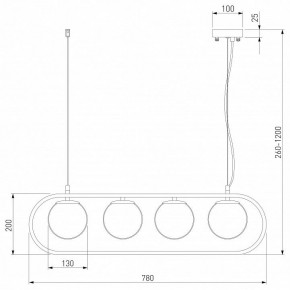 Подвесной светильник Eurosvet Ringo 50089/4 хром в Приобье - priobie.mebel24.online | фото 3