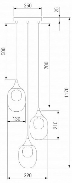 Подвесной светильник Eurosvet Spritz 70216/3 латунь в Приобье - priobie.mebel24.online | фото 2