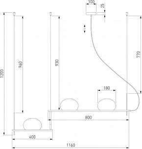 Подвесной светильник Eurosvet Stair 70145/3 черный в Приобье - priobie.mebel24.online | фото 3