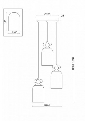 Подвесной светильник Freya Pitch FR5365PL-03CH в Приобье - priobie.mebel24.online | фото 2