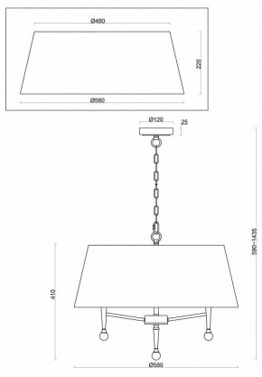 Подвесной светильник Freya Rosemary FR5190PL-05BS1 в Приобье - priobie.mebel24.online | фото 3