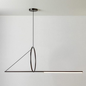 Подвесной светильник Imperiumloft Suspension Cercle Et Trait – Graphite Satine 40.1282-0 в Приобье - priobie.mebel24.online | фото