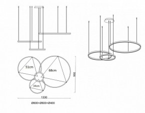 Подвесной светильник Kink Light Тор 08223,33P(3000K) в Приобье - priobie.mebel24.online | фото 3