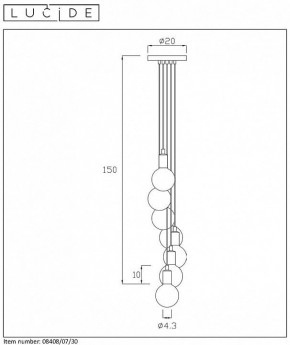 Подвесной светильник Lucide Fix Multiple 08408/07/30 в Приобье - priobie.mebel24.online | фото 4