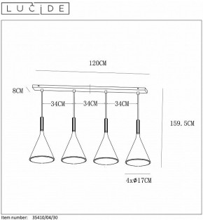 Подвесной светильник Lucide Gipsy 35410/04/30 в Приобье - priobie.mebel24.online | фото 5