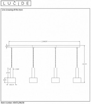 Подвесной светильник Lucide Teun 45471/04/30 в Приобье - priobie.mebel24.online | фото 6