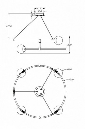 Подвесной светильник Maytoni Balance MOD317PL-04B в Приобье - priobie.mebel24.online | фото 4