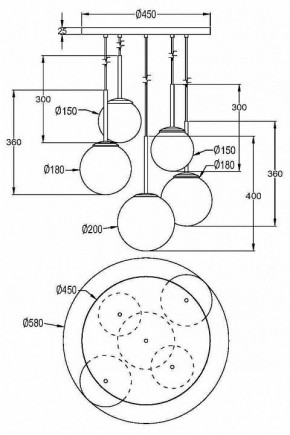 Подвесной светильник Maytoni Basic form MOD321PL-05G1 в Приобье - priobie.mebel24.online | фото 4