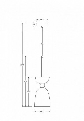 Подвесной светильник Maytoni Cloches MOD113PL-01W в Приобье - priobie.mebel24.online | фото 3