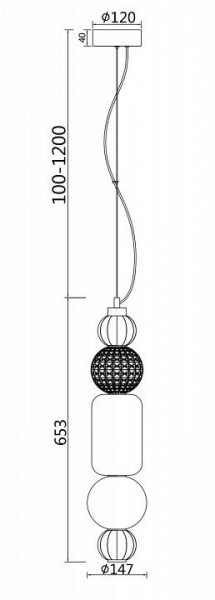 Подвесной светильник Maytoni Collar P069PL-L35CH3K в Приобье - priobie.mebel24.online | фото 5
