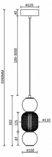 Подвесной светильник Maytoni Drop MOD273PL-L16G3K в Приобье - priobie.mebel24.online | фото 3