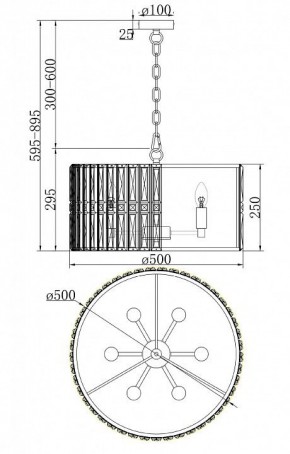 Подвесной светильник Maytoni Facet MOD094PL-06G в Приобье - priobie.mebel24.online | фото 4