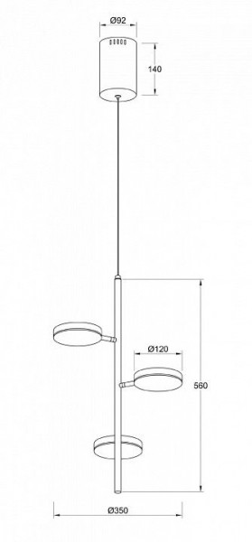 Подвесной светильник Maytoni Fad MOD070PL-L18B3K в Приобье - priobie.mebel24.online | фото 4