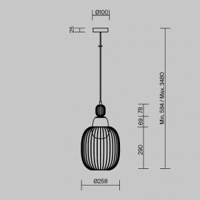 Подвесной светильник Maytoni Levitation MOD376PL-01G1 в Приобье - priobie.mebel24.online | фото 5