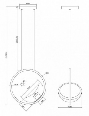 Подвесной светильник Maytoni Lunare MOD327PL-L5BS3K в Приобье - priobie.mebel24.online | фото 8