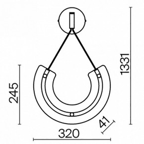 Подвесной светильник Maytoni Maya P091WL-L18G3K в Приобье - priobie.mebel24.online | фото 7