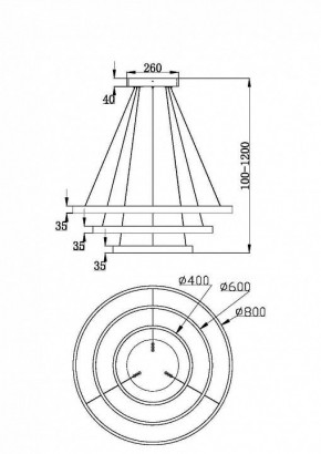 Подвесной светильник Maytoni Rim 3 MOD058PL-L100W3K в Приобье - priobie.mebel24.online | фото 5