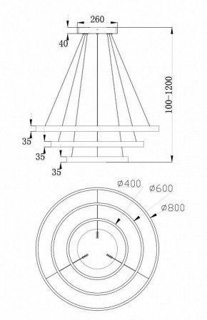 Подвесной светильник Maytoni Rim MOD058PL-L100W4K в Приобье - priobie.mebel24.online | фото 6