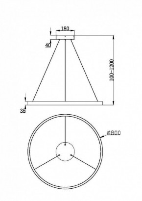 Подвесной светильник Maytoni Rim MOD058PL-L42BSK в Приобье - priobie.mebel24.online | фото 2