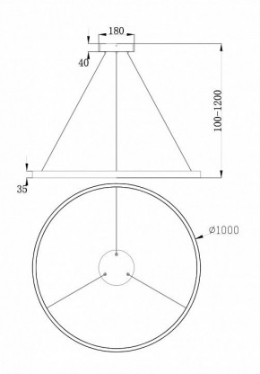 Подвесной светильник Maytoni Rim MOD058PL-L54W4K в Приобье - priobie.mebel24.online | фото 4