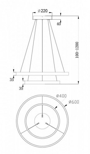 Подвесной светильник Maytoni Rim MOD058PL-L55BS4K в Приобье - priobie.mebel24.online | фото 7