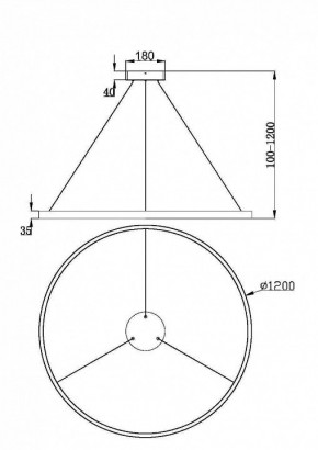 Подвесной светильник Maytoni Rim MOD058PL-L65BS3K в Приобье - priobie.mebel24.online | фото 4