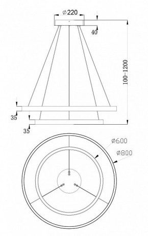 Подвесной светильник Maytoni Rim MOD058PL-L74BS4K в Приобье - priobie.mebel24.online | фото 7