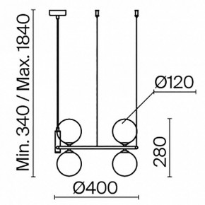Подвесной светильник Maytoni Ring MOD013PL-04BS1 в Приобье - priobie.mebel24.online | фото 6