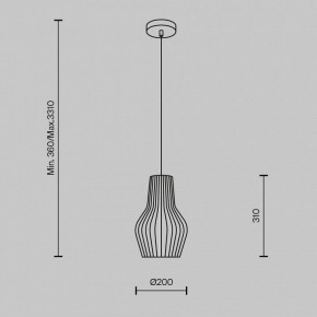 Подвесной светильник Maytoni Roots MOD191PL-01W в Приобье - priobie.mebel24.online | фото 2