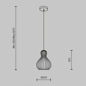 Подвесной светильник Maytoni Roots MOD192PL-01W в Приобье - priobie.mebel24.online | фото 4