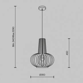 Подвесной светильник Maytoni Roots MOD193PL-01W в Приобье - priobie.mebel24.online | фото 5