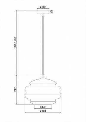 Подвесной светильник Maytoni Ruche P079PL-01BL в Приобье - priobie.mebel24.online | фото 3