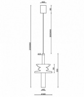 Подвесной светильник Maytoni Sound Wave MOD255PL-01B3 в Приобье - priobie.mebel24.online | фото 4
