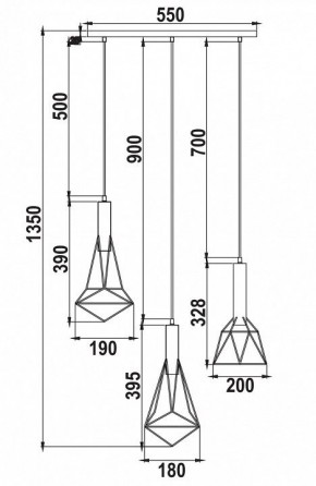 Подвесной светильник Maytoni Spider T021-03-B в Приобье - priobie.mebel24.online | фото 6