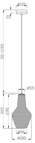 Подвесной светильник Maytoni Tommy P054PL-01B1 в Приобье - priobie.mebel24.online | фото 5