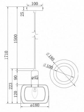 Подвесной светильник Maytoni Vision MOD411PL-01G в Приобье - priobie.mebel24.online | фото 7