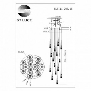 Подвесной светильник ST-Luce Sollen SL6111.203.15 в Приобье - priobie.mebel24.online | фото 3