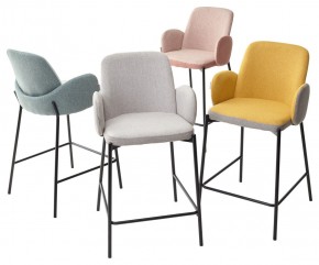 Полубарный стул NYX (H=65cm) VF106 желтый / VF120 серый М-City в Приобье - priobie.mebel24.online | фото 4