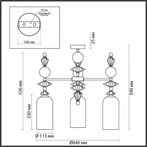 Потолочная люстра Odeon Light Bizet 4855/3C в Приобье - priobie.mebel24.online | фото 3