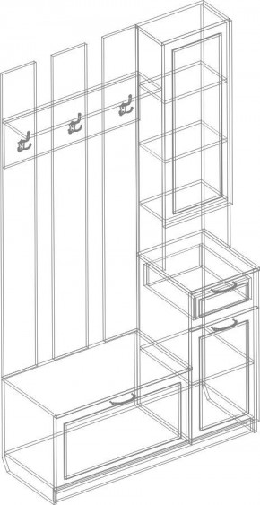 Прихожая Александрия (модульная) в Приобье - priobie.mebel24.online | фото 5