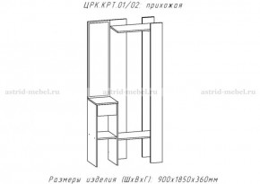 КРИТ-1 Прихожая (Делано светлый) в Приобье - priobie.mebel24.online | фото 2