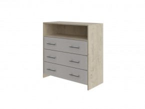 PROxSON Комод Varna (ЛДСП+ткань Бунратти/Savana Milk (молочный)) 90x40 в Приобье - priobie.mebel24.online | фото