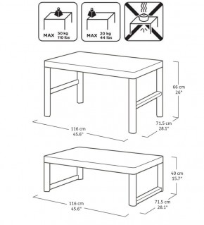 Раскладной стол Лион с регулируемой высотой столешницы (Lyon rattan table) графит (h400/650) в Приобье - priobie.mebel24.online | фото 4