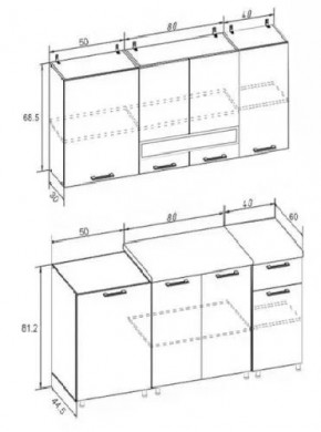 РИО-2 ЛДСП Кухонный гарнитур 1,7 м в Приобье - priobie.mebel24.online | фото 7